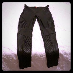 Spanx Faux Leather Motto Leggings